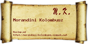 Morandini Kolombusz névjegykártya